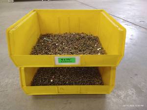 lot 75 image: (2) Large Bins of Sheetrock Screws