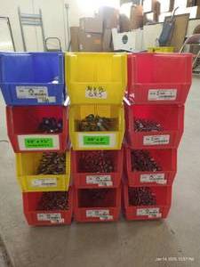 lot 76 image: (12) Bins of Miscellaneous Hardware