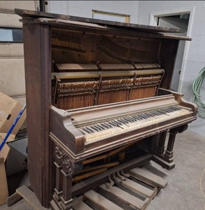 lot 2 image: Antique Cornish Piano From Bronze Boot