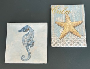 lot 112 image: Two Seaside Motif Canvas Prints