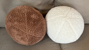 lot 130 image: Two Ball Pillows by Huntington Home