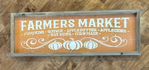 lot 132 image: Farmers Market Decorative Wall Hanging