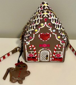lot 52 image: Betsey Johnson AWESOME Kitsch Gingerbread House Handbag  NEW  Betsey Johnson Kitsch Gingerbread House Christmas Crossbody Bag