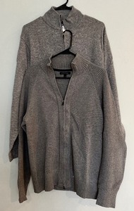 lot 138 image: Two Grey Sweaters  Patagonia 34 Zip and Banana Republic Full Zip
