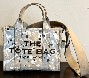 lot 139 image: The Tote Bag by Marc Jacobs  MARC JACOBS Canvas Splatter Mini Tote Paint Pattern