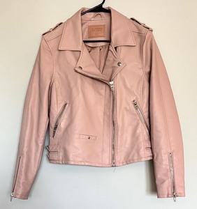 lot 63 image: Blank Nyc Pink Faux Leather Moto Womens Jacket