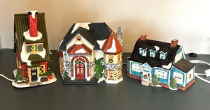 lot 95 image: Village Houses by Dickens Collectables, St. Nicolas Square and Lemax