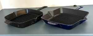 lot 225 image: Two Cast Iron Staub Griddle Pans