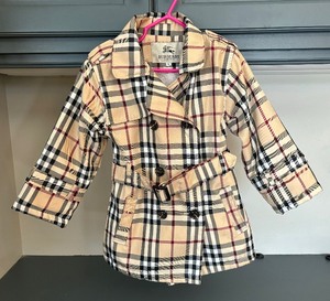 lot 222 image: Burberry Bridget Check Childrens Size Large Burberry Coat