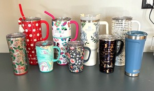 lot 224 image: Nine Insulated Tumblers by Stanley, Swig and Otterbox