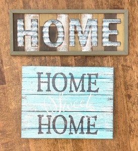lot 232 image: Two Home Motif Decorative Wall Hangings