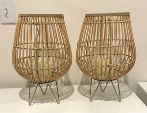 lot 265 image: Pair of Bent Wood Candle Holders