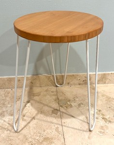 lot 302 image: Petite Hairpin Leg Accent Table