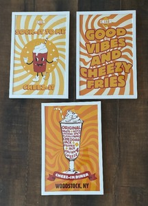 lot 312 image: Three Whimsical Cheez-it Motif Prints