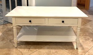 lot 313 image: Wooden White Coffee Table