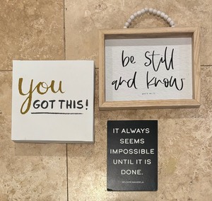 lot 320 image: Three Inspirational Decorative Wall Hanging Plaques