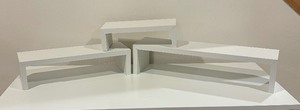 lot 119C image: Set of Three Decorative White Shelves
