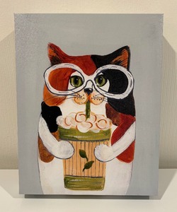 lot 357 image: Cute Cat Print by Delsie Walters