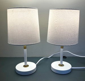 lot 412 image: Two Lovely Little White Table Lamps