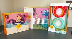 lot 417 image: New Sun Squad Basketball Hoop, Horseshoe Ring Toss and Pool Float