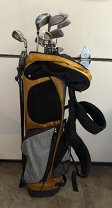 lot 488 image: Golf Clubs by Falcon, Spalding, Grand Slam, Dunlop and More with Golf Bag