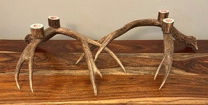 lot 111C image: Antler Motif Candle Holders