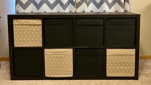 lot 321 image: Espresso Storage with Storage Bins