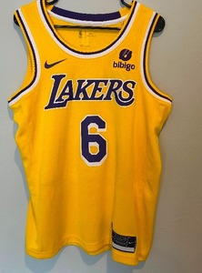 lot 324 image: Lebron James Authentic Nike Icon Edition Lakers Jersey NBA 75th Anniversary