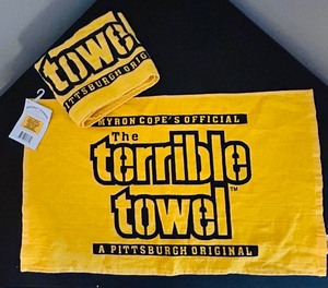 lot 327 image: Pittsburgh Steelers Steel Beam Terrible Towel