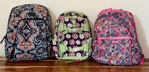 lot 392 image: Three Backpacks Including Two Vera Bradley Bags