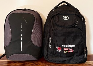 lot 395 image: Two Backpacks  Gray and Black Spirit  Black OGIO #BeSalty