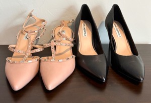 lot 388 image: I.N.C. Carma Pointed Toe Studded Kitten Heel Pumps, Created for Macys & Karl Lagerfeld Black Pumps