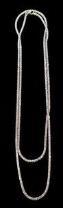 lot 246K image: Lovely Long Sterling Silver Necklace