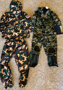 lot 205 image: 2 Children Size 5-6 Military Halloween Costumes