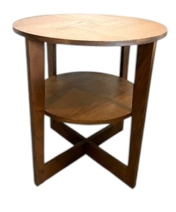 lot 22 image: Two Tiered Circular Accent Table