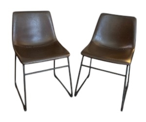 lot 12 image: Pair of Walker Edison Dining Chairs