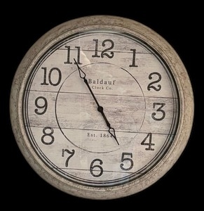 lot 80 image: Large Decorative Wall Clock by Baldauf Clock Company