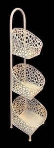 lot 85 image: Decorative Three Tiered Basket Organizer