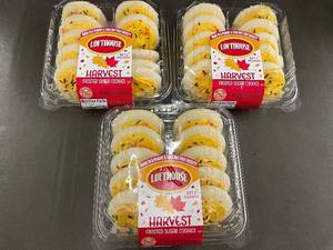 Lot of 3 Packages of Lofthouse Harvest Frosted Sugar Cookies