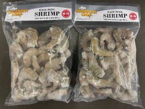 Frozen Easy Peel Shrimp - Two 32 oz Bags (4 lbs Total)