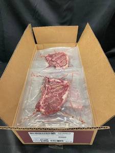 Frozen Beef Strip Loin Steaks - Bone In,Appox 6.5 lbs Box