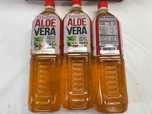 lot 359 image: LL. 3x 1.58qt OKF Farmers Aloe Vera-Pomegranate Flavored