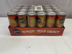 lot 105 image: 24x8.5oz Remedy Organic Kombucha Energy Drink-Tropical Fruit