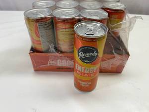 lot 110 image: 24x8.5oz Remedy Organic Kombucha Energy Drink-Tropical Fruit