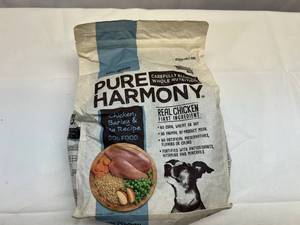 lot 130 image: L. 3x 3.5lb Pure Harmony Dog Food-Chicken, Barley & Pea