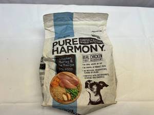 lot 131 image: L. 3x 3.5lb Pure Harmony Dog Food-Chicken, Barley & Pea