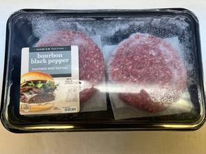 lot 234 image: C. 1.33lbs Bourbon Black Pepper Hamburger Patties