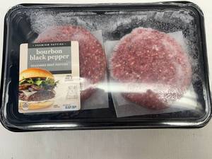 lot 235 image: C. 1.33lbs Bourbon Black Pepper Hamburger Patties
