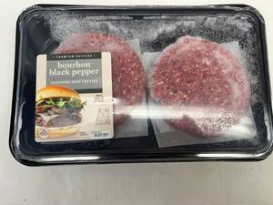 lot 236 image: C. 1.33lbs Bourbon Black Pepper Hamburger Patties