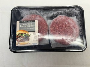 lot 237 image: C. 1.33lbs Bourbon Black Pepper Hamburger Patties